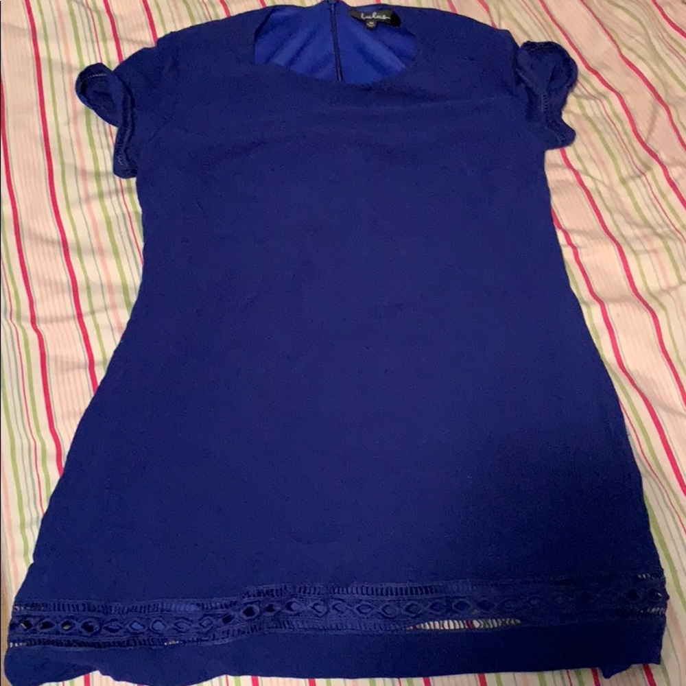 Lulus perfect time blue shift dress
